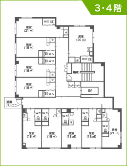 3-4階館内図